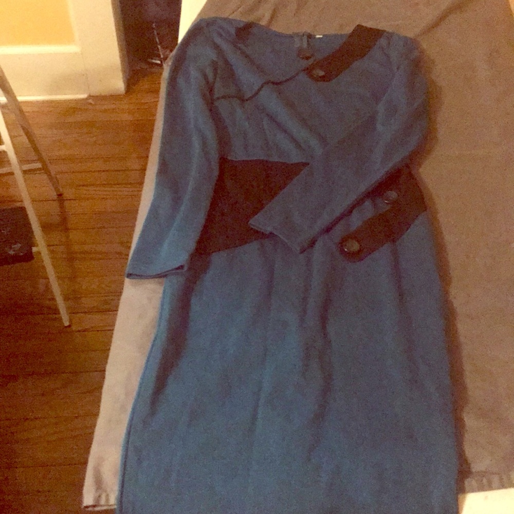 Bodycon Midi Teal and Black